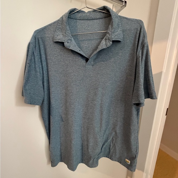 Vuori Men's Polo Shirt in Heathered Blue - Picture 2 of 3